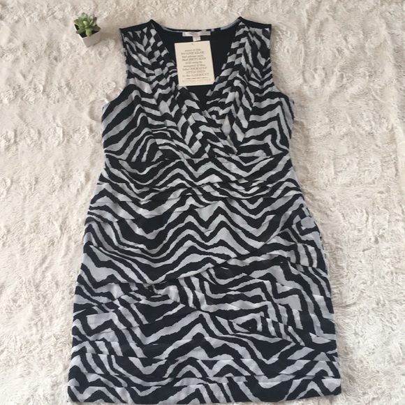 Boston Proper NWT Zebra Plus Size v neck dress - Picture 1 of 8